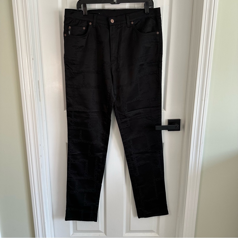 Iceberg Black Patterned Pants. Made in Italy. Free gift with this purchase - Picture 6 of 8
